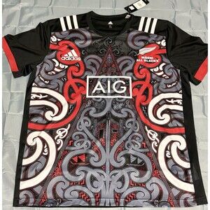 NWT New Zealand Maori All Blacks 2018 Adidas National Team Rugby Jersey Mens XL